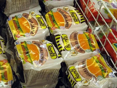 Ramly Burger frozen patties displayed in retail freezer packaging