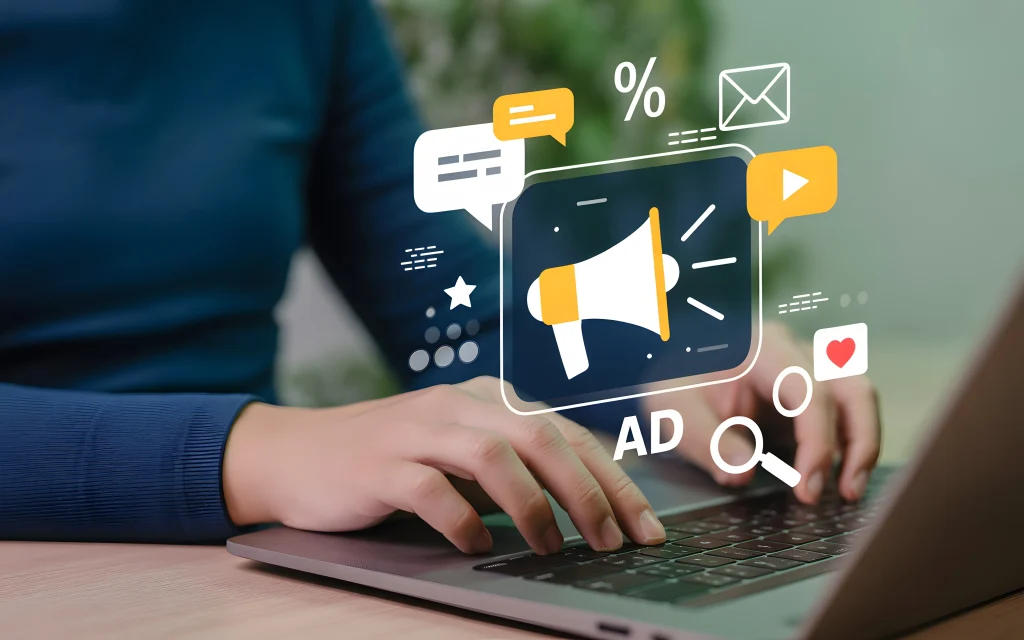 Digital advertising campaign management concept