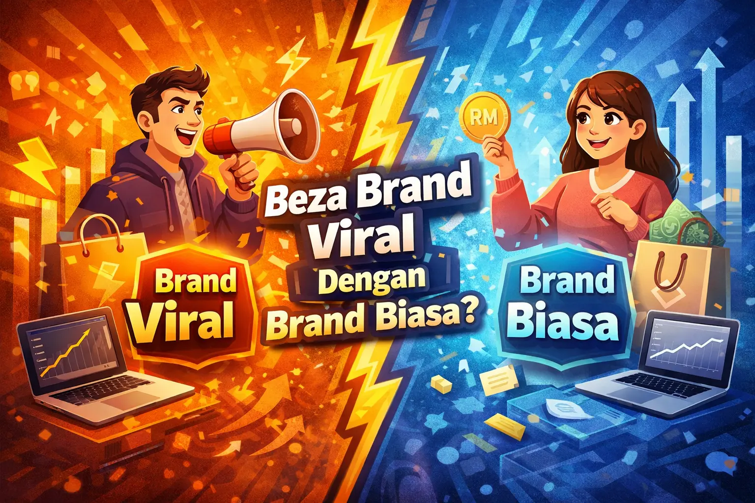 Perbezaan brand viral dan brand biasa dari segi growth, sales, risiko dan sustainability bisnes