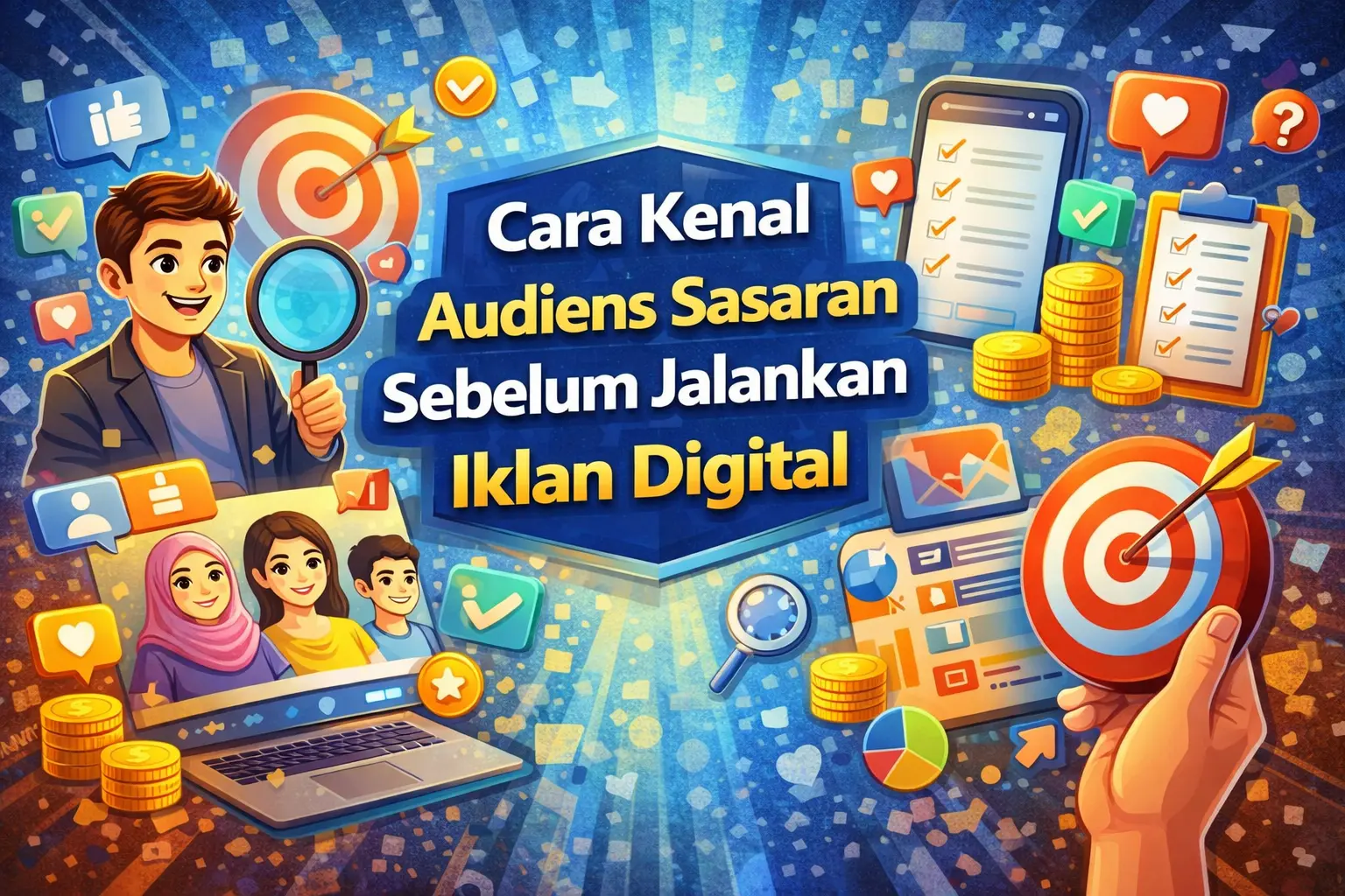 Ilustrasi cara mengenal audiens sasaran sebelum jalankan iklan digital untuk tingkatkan conversion dan targeting